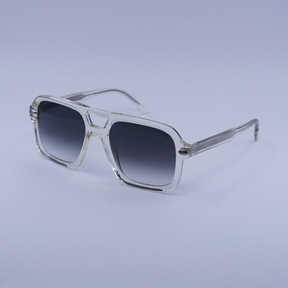 CARRERA 317/S 040G 9K Sunglasses Transparent Yellow Aviator Frame, Green Lenses